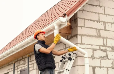 Pose et remplacement de gouttières à Cozes
